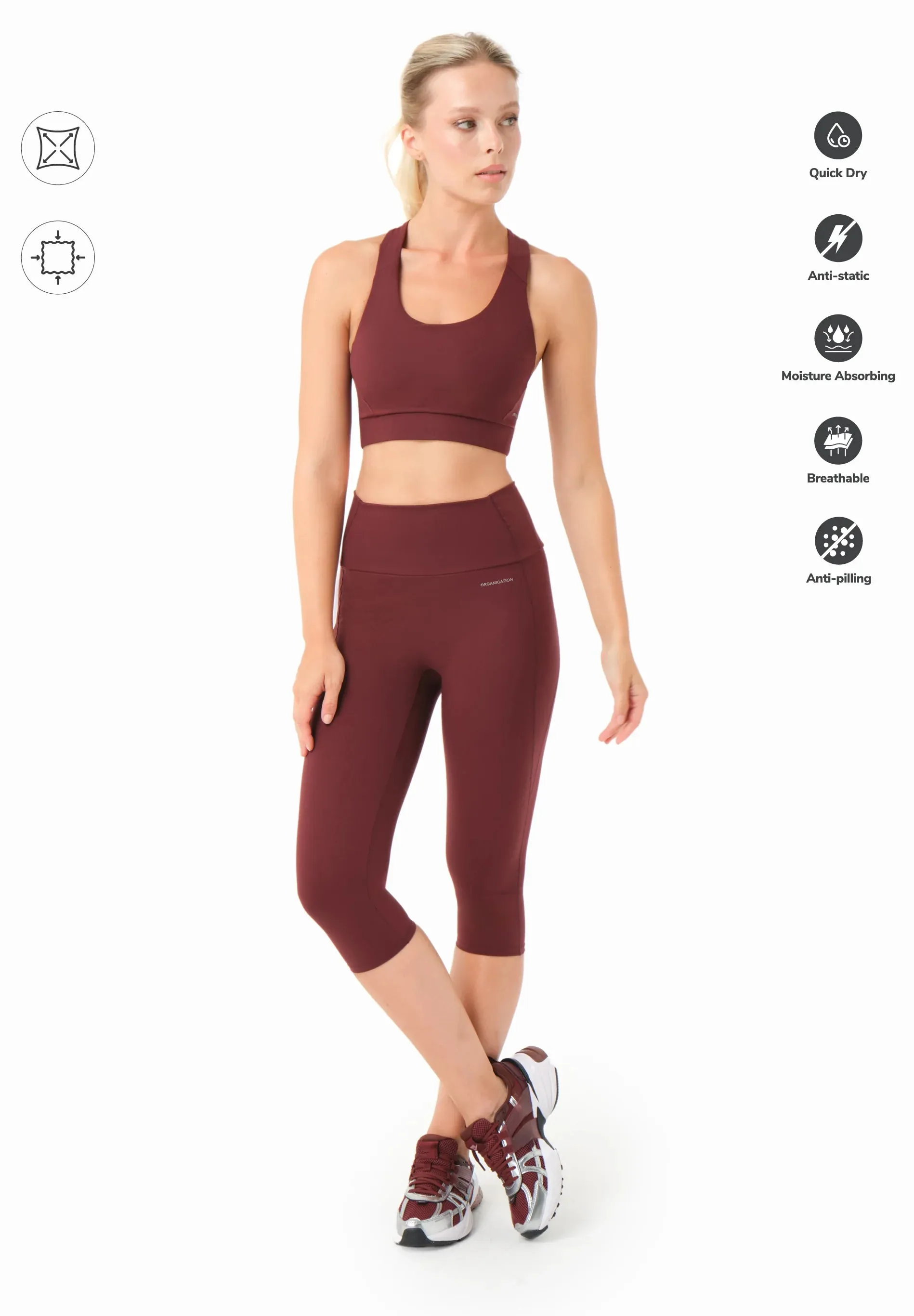 Lailla Capri Leggings Bordeaux sold by Ivalo.com