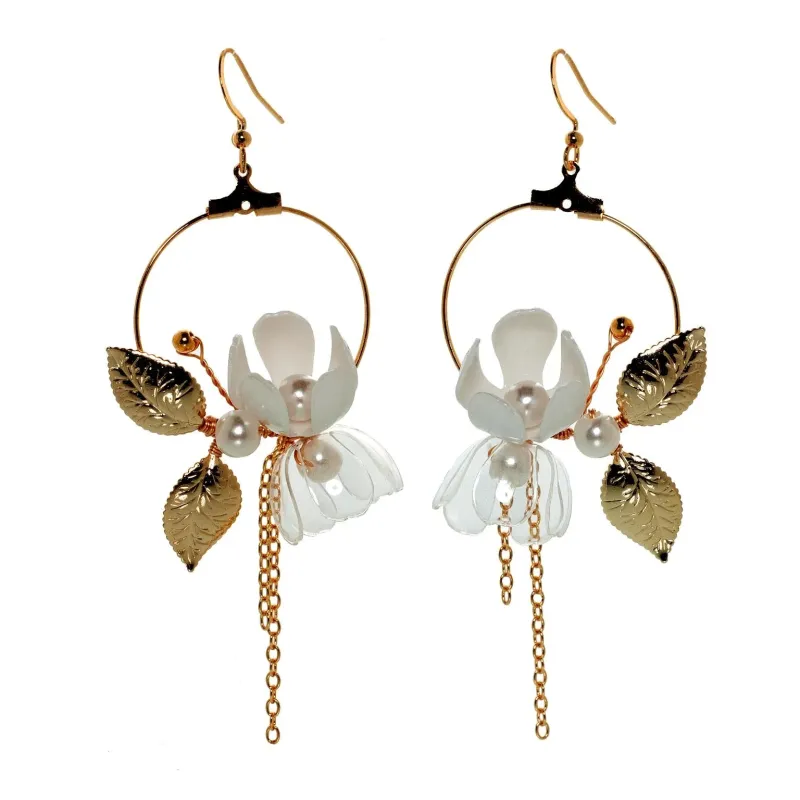 Floral Moon Earrings made by Ivalo.com