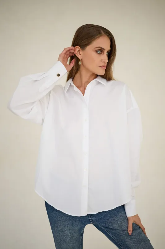Classic Oversized Shirt White sold by Ivalo.com