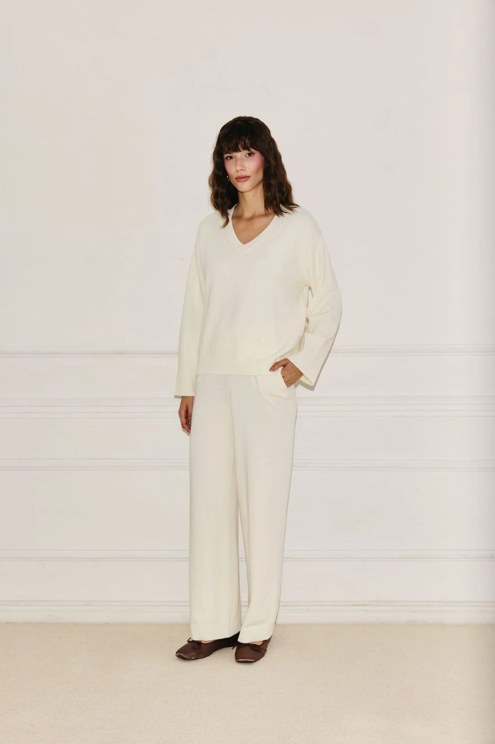 Amelié Knitted Trousers Ecru sold by Ivalo.com