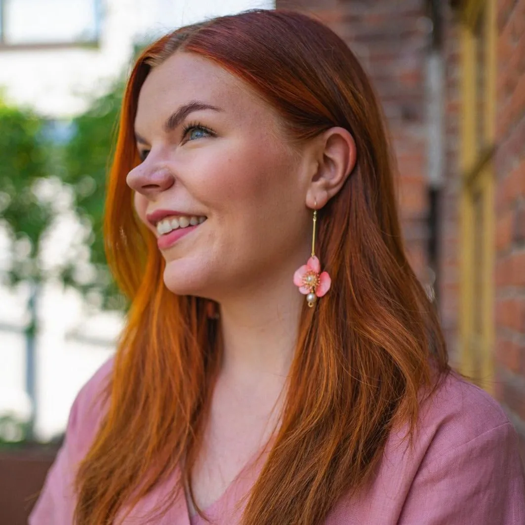 Butterfly Orchid Pearl Earrings Rose sold by Ivalo.com product image thumbnail 2