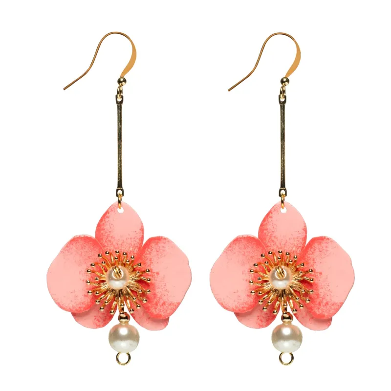 Butterfly Orchid Pearl Earrings Rose sold by Ivalo.com