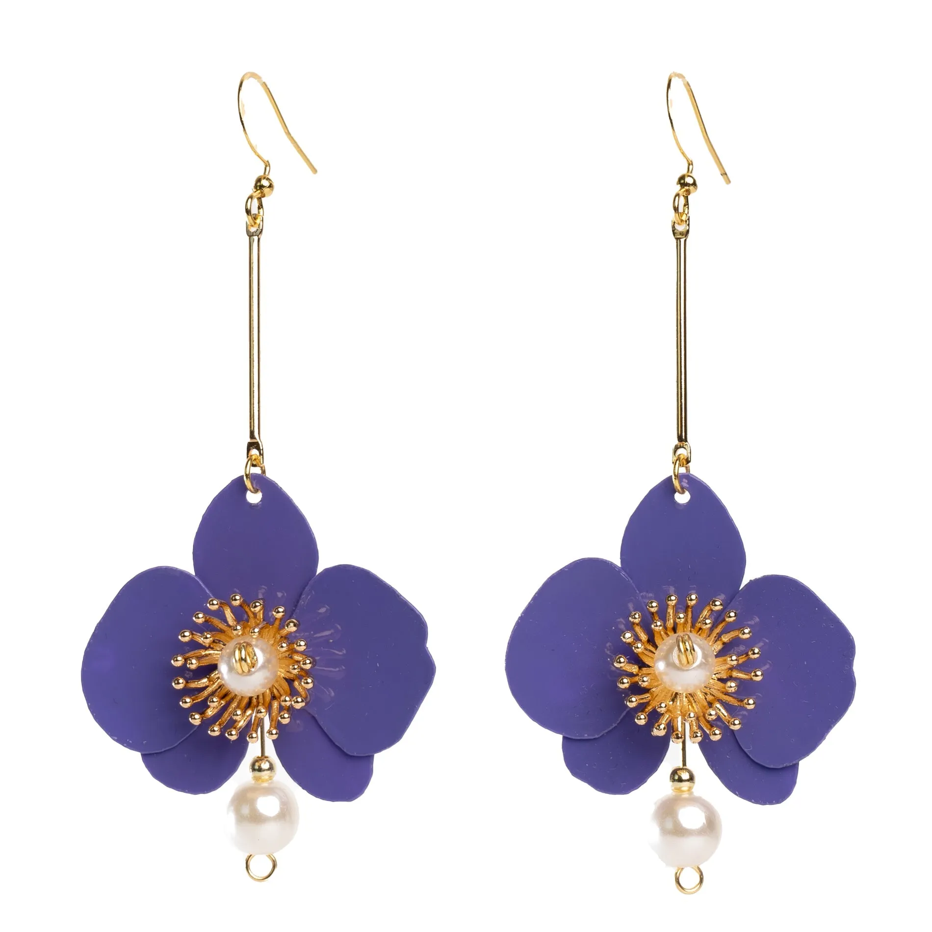 Butterfly Orchid Pearl Earrings Lavender sold by Ivalo.com