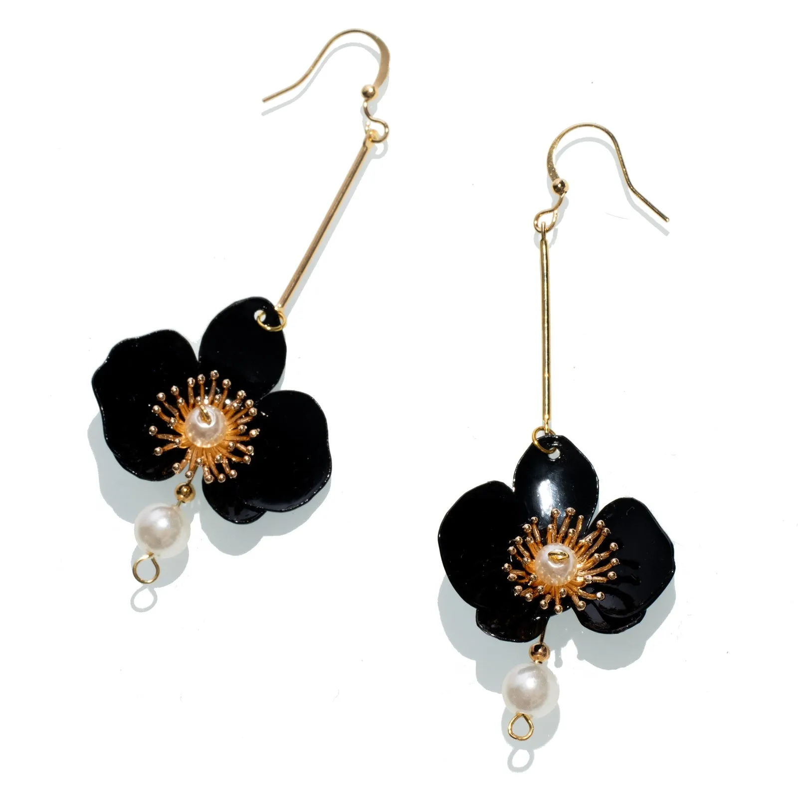 Butterfly Orchid Pearl Earrings Black sold by Ivalo.com product image thumbnail 3