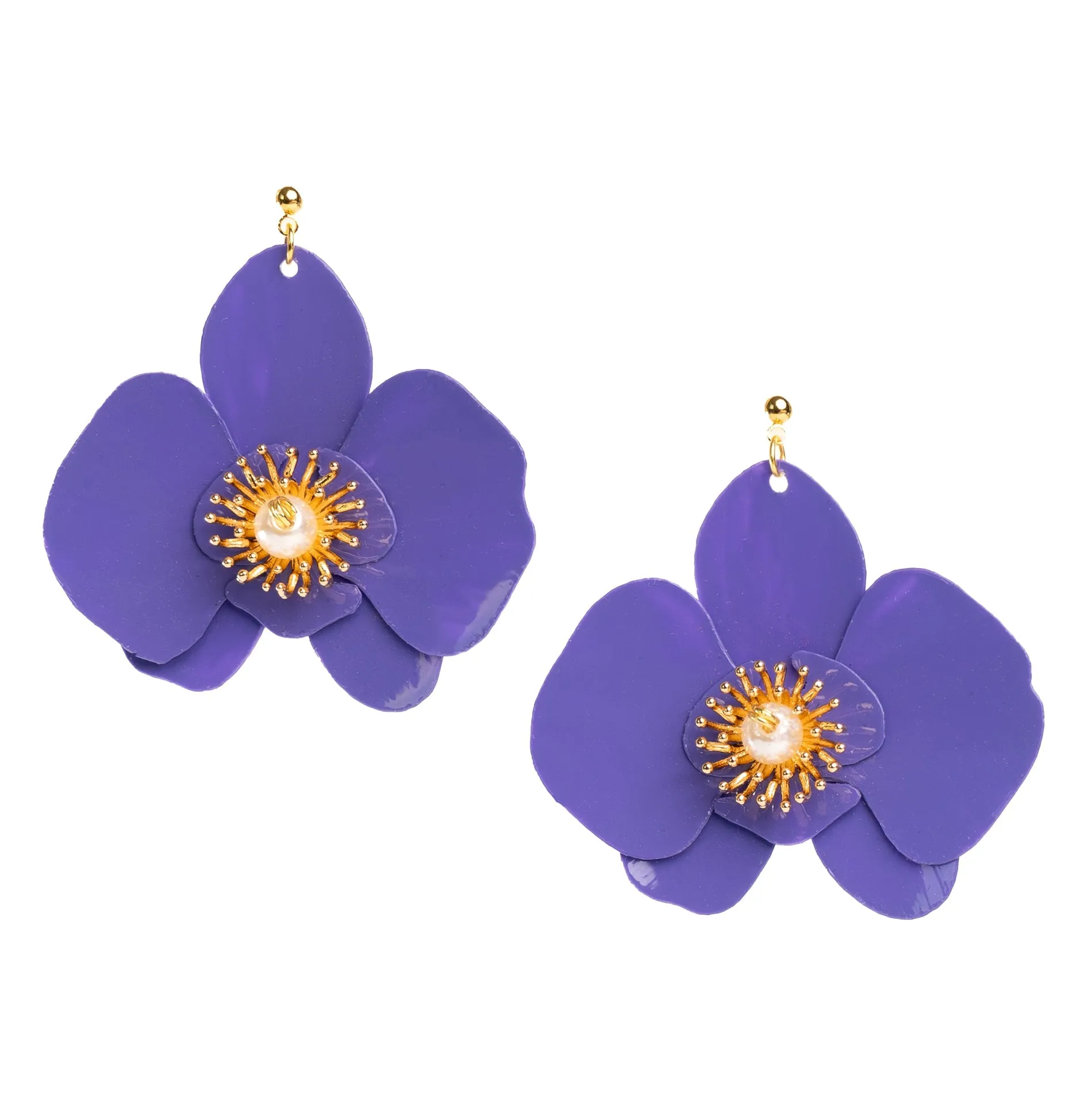 Butterfly Orchid Stud Earrings Lavender sold by Ivalo.com