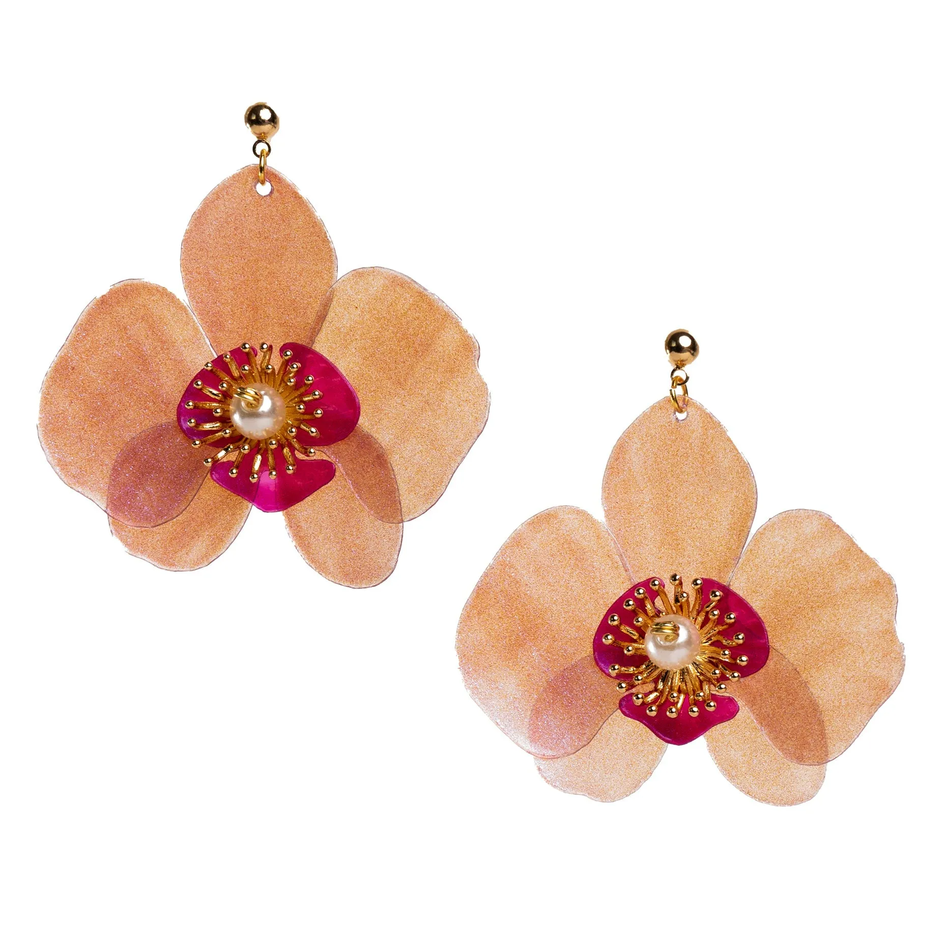 Butterfly Orchid Stud Earrings White sold by Ivalo.com product image thumbnail 3