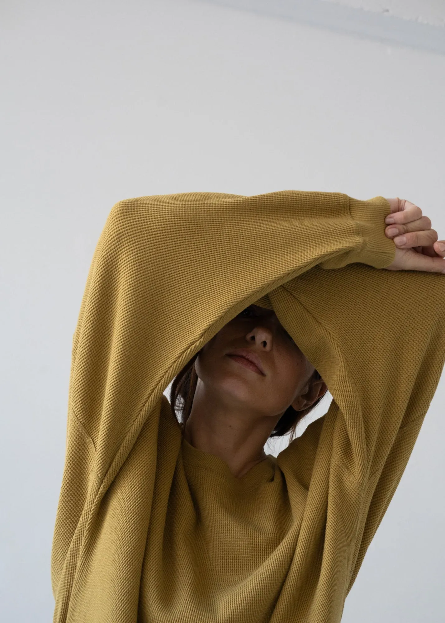 Helmut Oversized Waffle Sweatshirt Mustard sold by Ivalo.com product image thumbnail 2