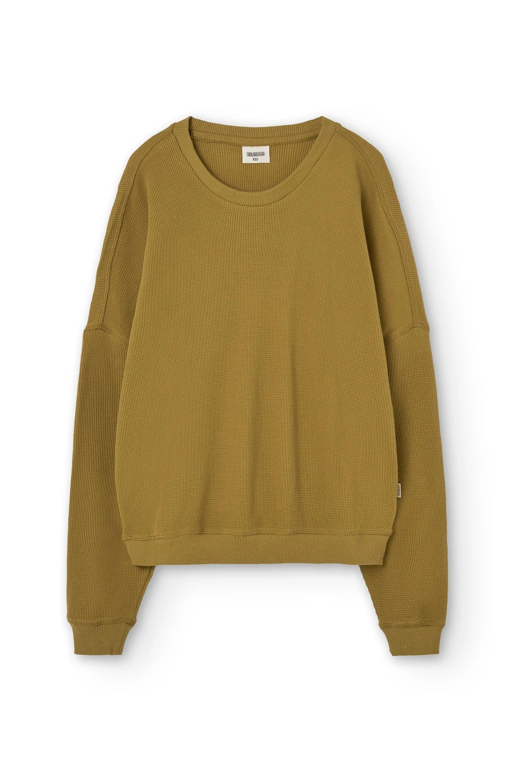 Helmut Oversized Waffle Sweatshirt Mustard sold by Ivalo.com product image thumbnail 5