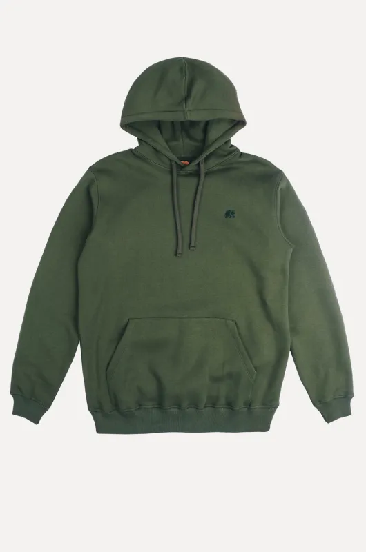 Organic Essential Hoodie Dark Olive made by Ivalo.com