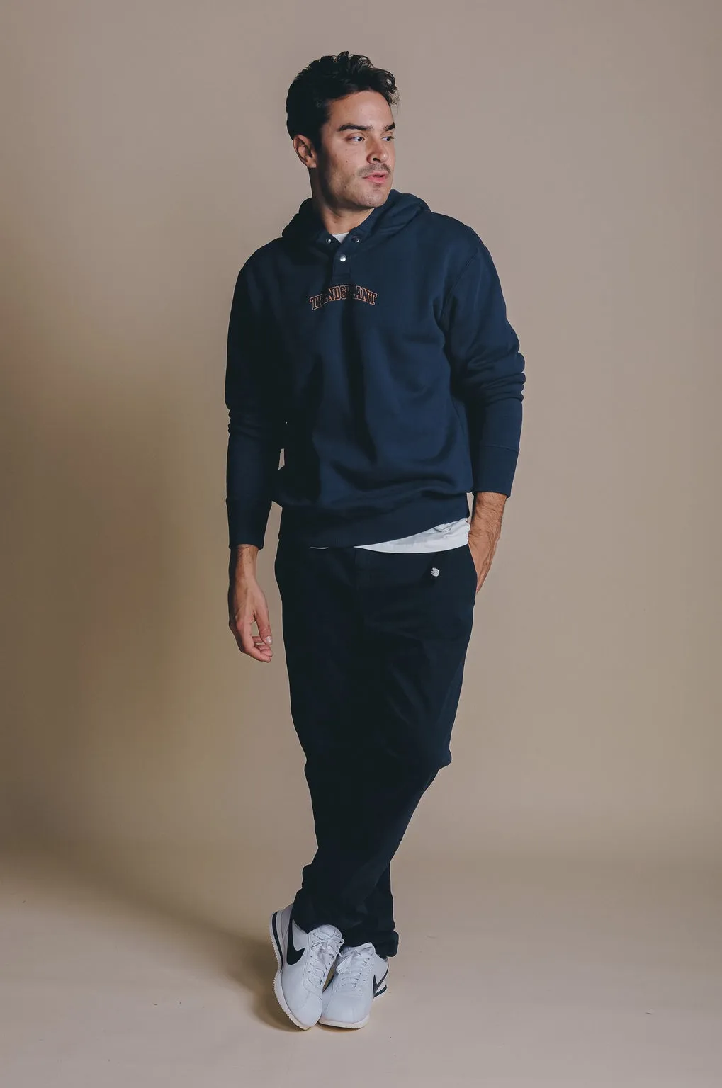 Lambda College Button Up Hoodie Deep Navy sold by Ivalo.com product image thumbnail 4