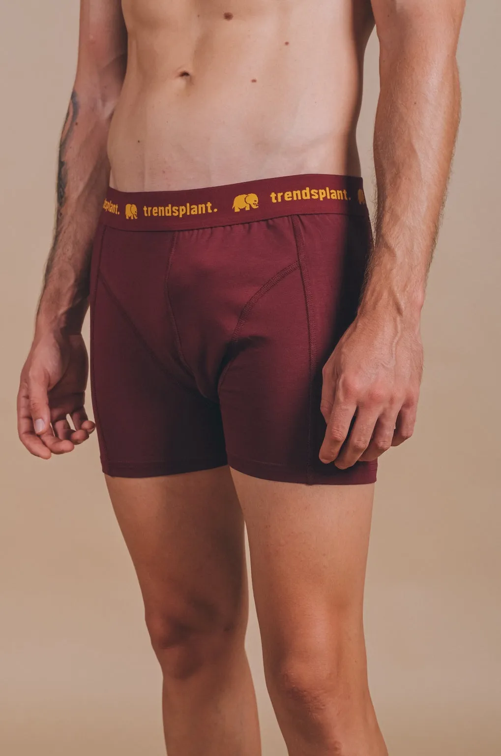 Organic Essential Boxer Briefs Burgundy sold by Ivalo.com product image thumbnail 2