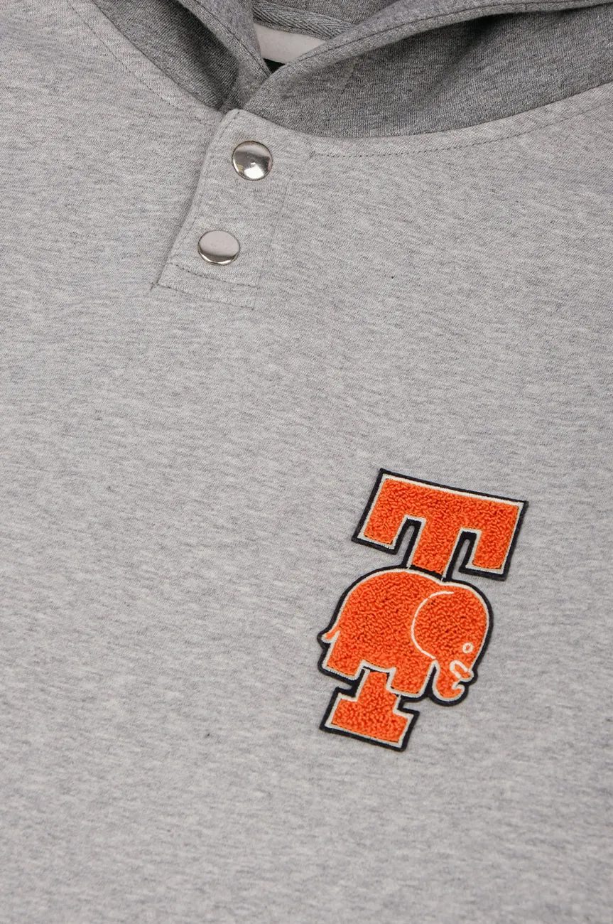 Omega College Button Up Hoodie Light Heather Grey sold by Ivalo.com product image thumbnail 5