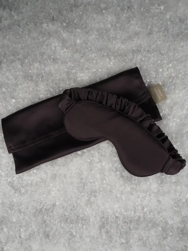 Satin Sleep Mask Dark Chocolate made by Ivalo.com
