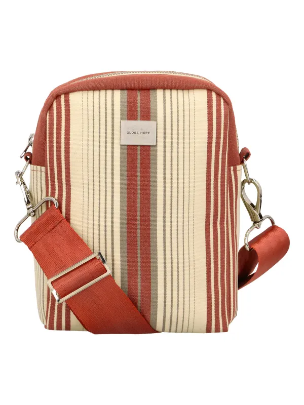 Soleil Bag Terracotta Stripes made by Globe Hope