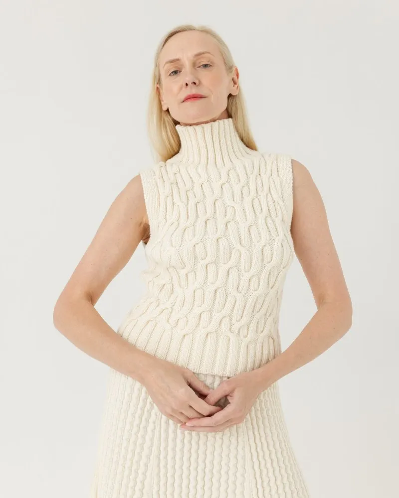 Mūša Merino Wool Vest Sea Salt sold by Ivalo.com