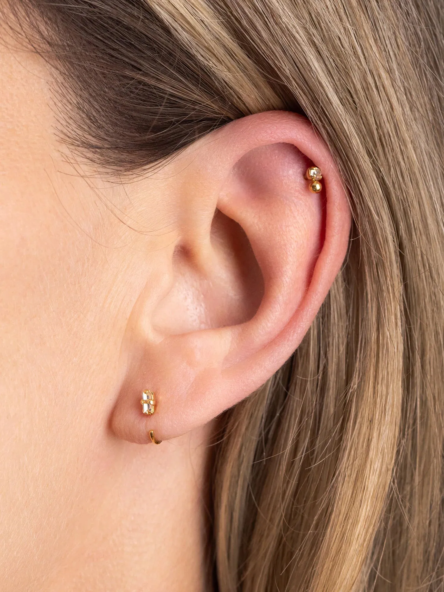 Marcel Mini Hoop Earrings Champagne sold by Ivalo.com product image thumbnail 3