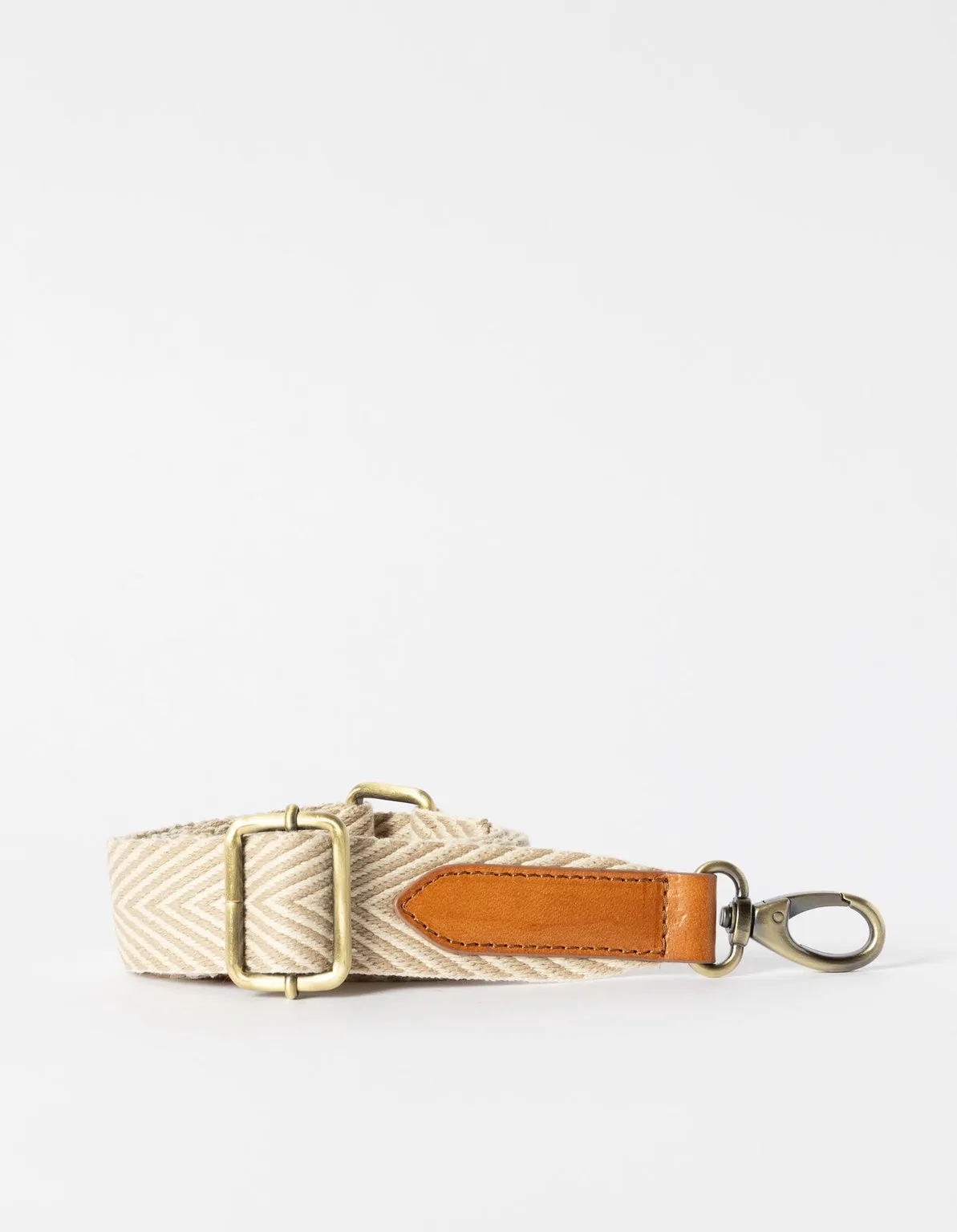 Herringbone Webbing Strap Sand & Cognac Classic Leather sold by Ivalo.com product image thumbnail 2
