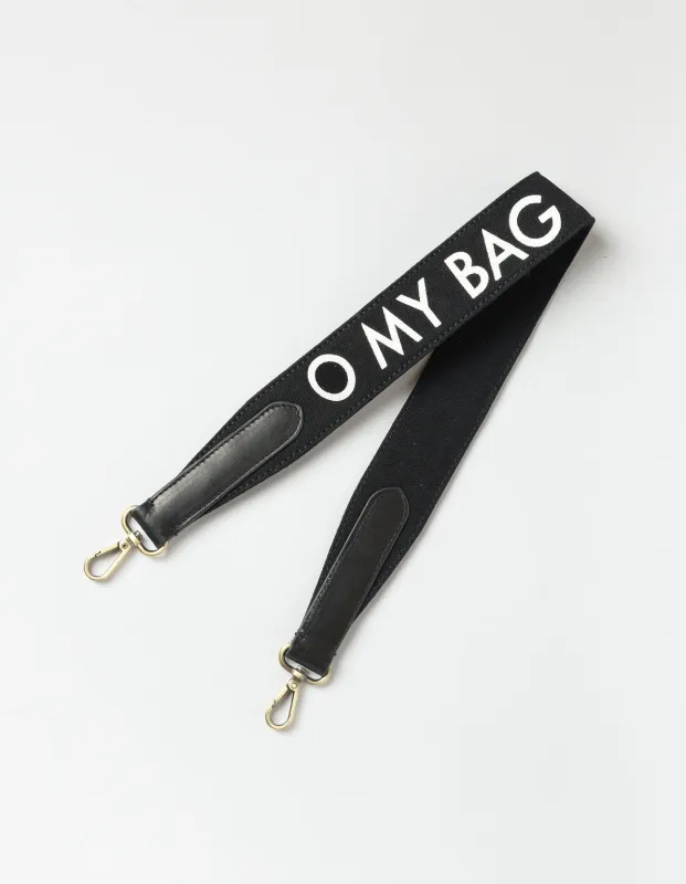 Shoulder Canvas Logo Strap Black & Black Classic Leather made by Ivalo.com