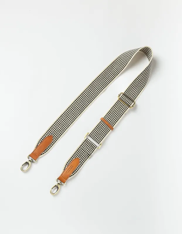 Checkered Webbing Strap Cognac Classic Leather made by Ivalo.com