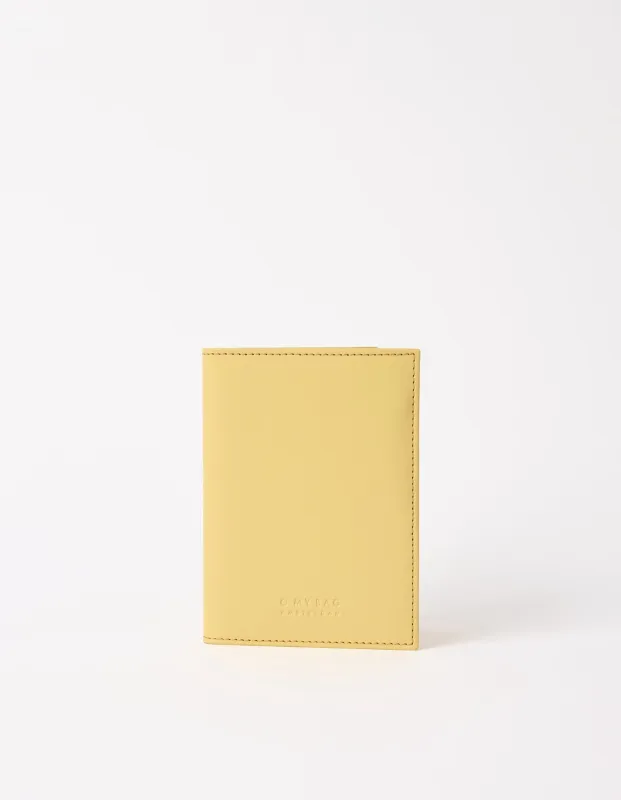 Passport Holder Classic Leather Butter Yellow made by Ivalo.com