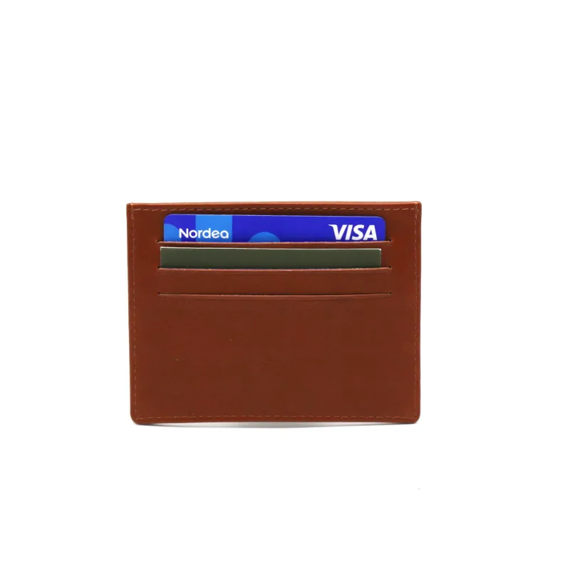 Matt Card Wallet Cognac made by Ivalo.com