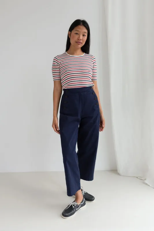 Ulva Trousers Dark Navy made by TWOTHIRDS