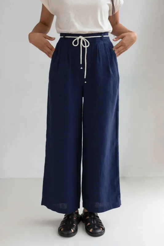 San Vito Trousers Blue Night made by TWOTHIRDS