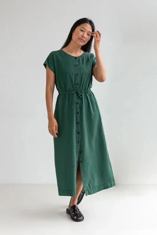 Marasusa Dress Dark Green made by TWOTHIRDS