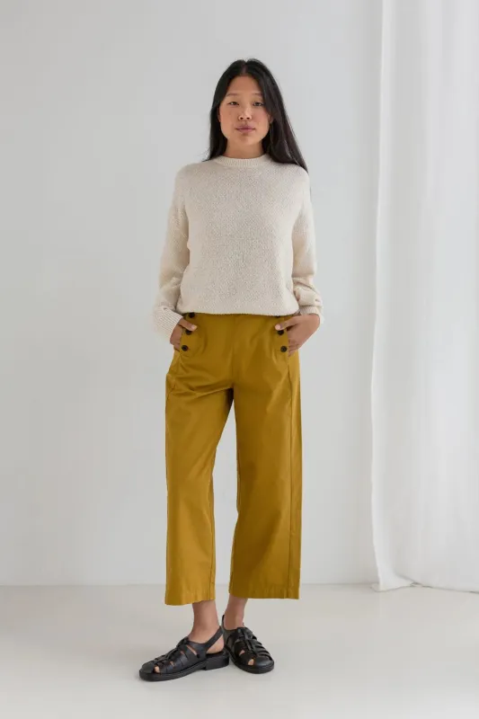 Ulva Trousers Mustard made by TWOTHIRDS