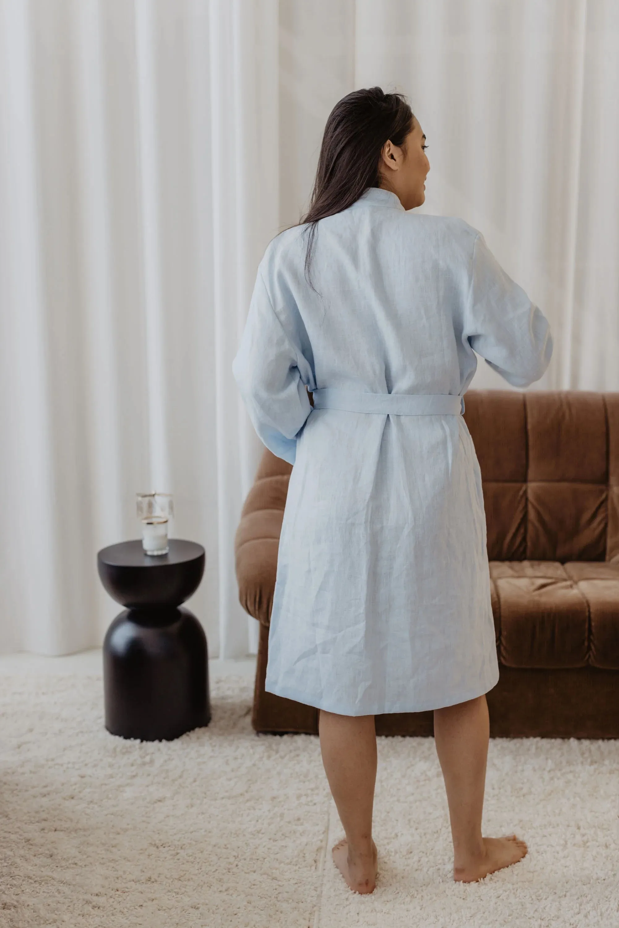 Delčia Women's Linen Bathrobe sold by Ivalo.com product image thumbnail 5