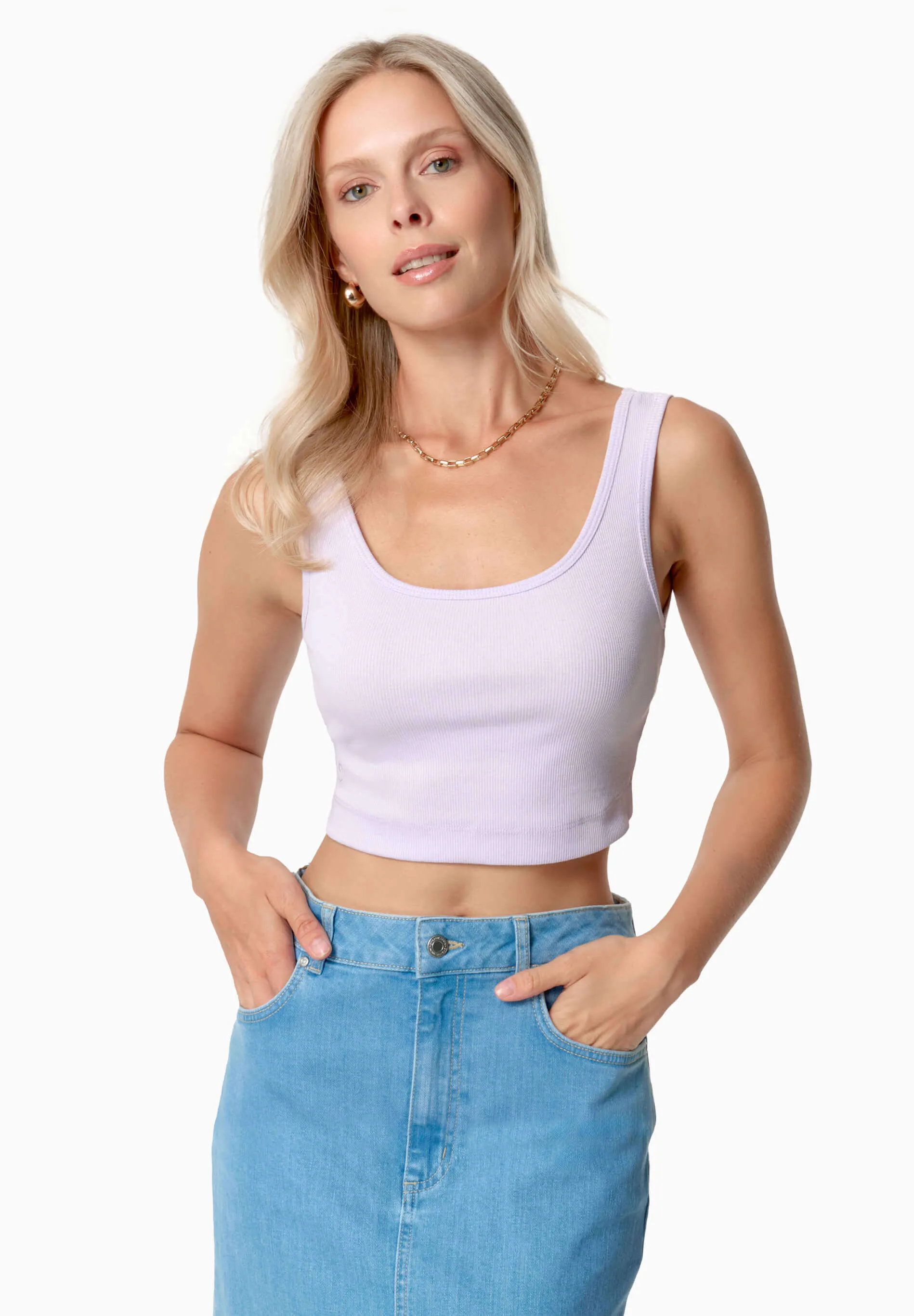 Iriss Cropped Top Soft Lilac sold by Ivalo.com