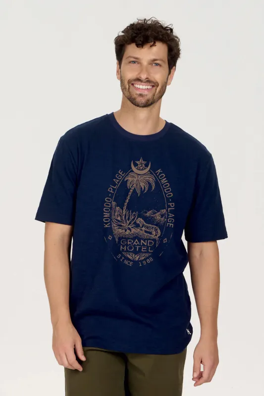 Grand Hotel Tee Navy Blue made by Ivalo.com