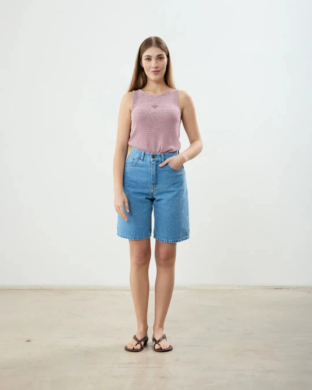 Mauve Stripe Tank Top Purple Striped sold by Ivalo.com product image thumbnail 3