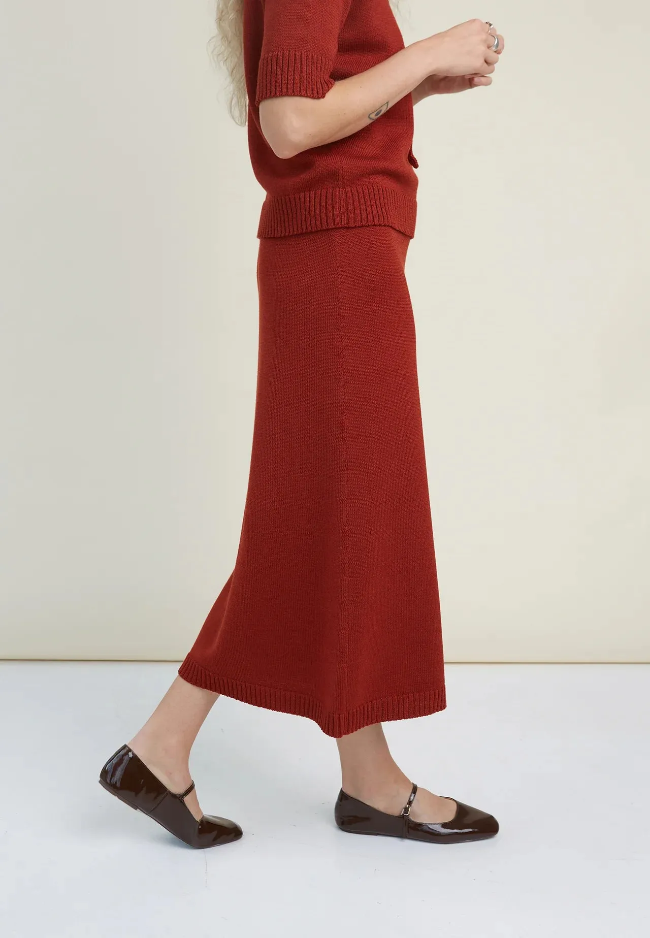 Knitted Skirt Rust sold by Ivalo.com product image thumbnail 2