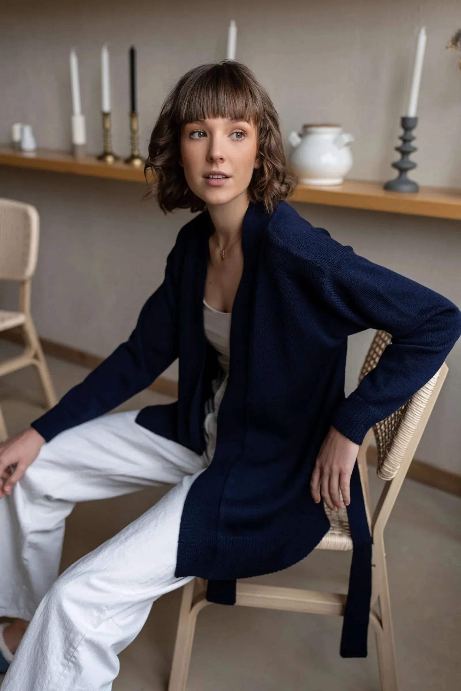 Wrap Cardigan with Belt Grey sold by Ivalo.com product image thumbnail 5
