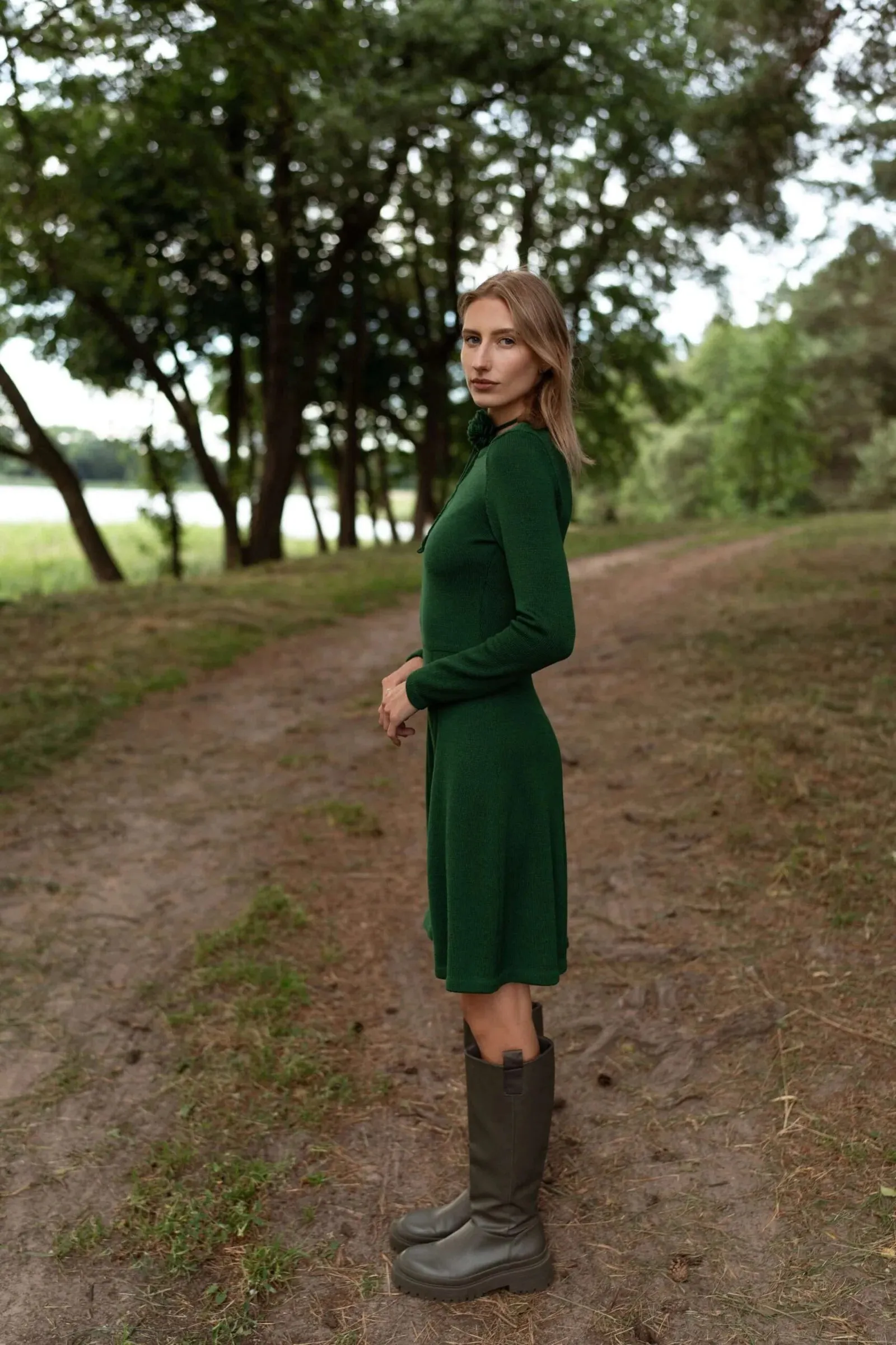 Mini A-line Dress Forest Green sold by Ivalo.com product image thumbnail 2
