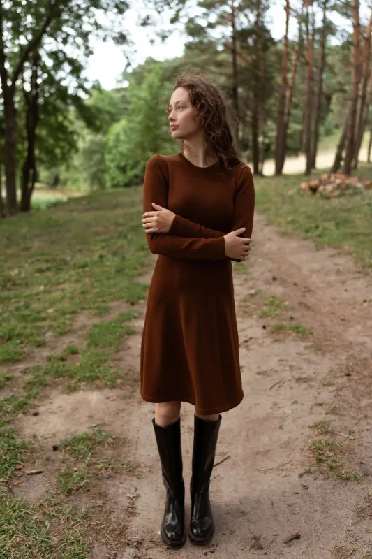 Mini A-Line Dress Chocolate Brown made by Ivalo.com