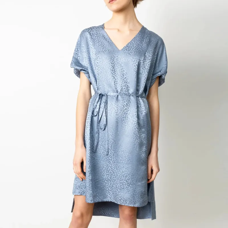 Day Silk Dress Blue Jacquard made by Ivalo.com