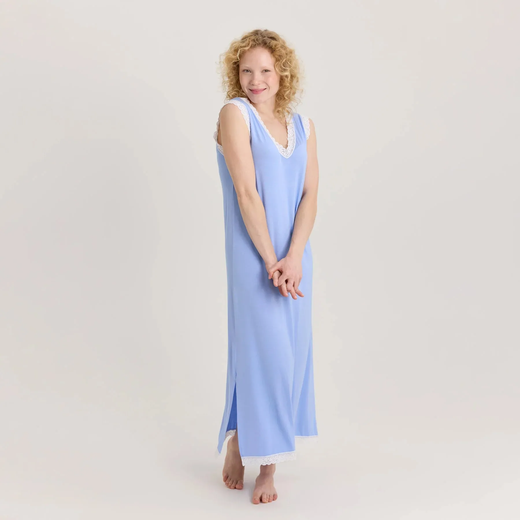 Eho Long Nightgown Light Blue sold by Ivalo.com