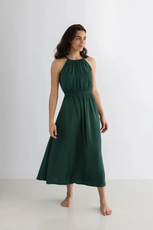 Soneva Dress Garden Green made by TWOTHIRDS