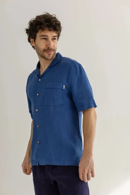 Olorua Shirt Blue made by TWOTHIRDS
