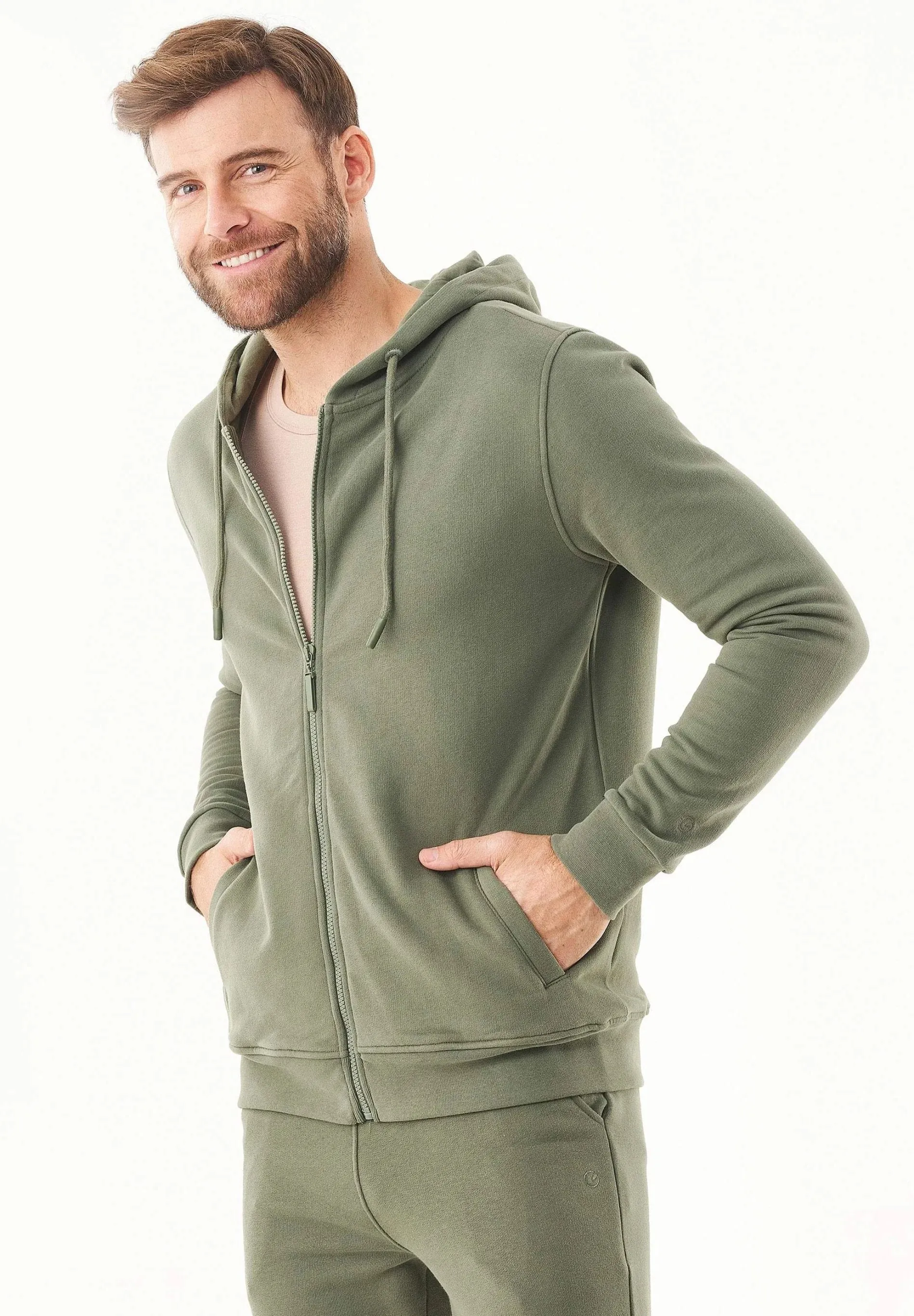 Men's Soft Touch Hoodie Mid Olive Green sold by Ivalo.com product image thumbnail 3