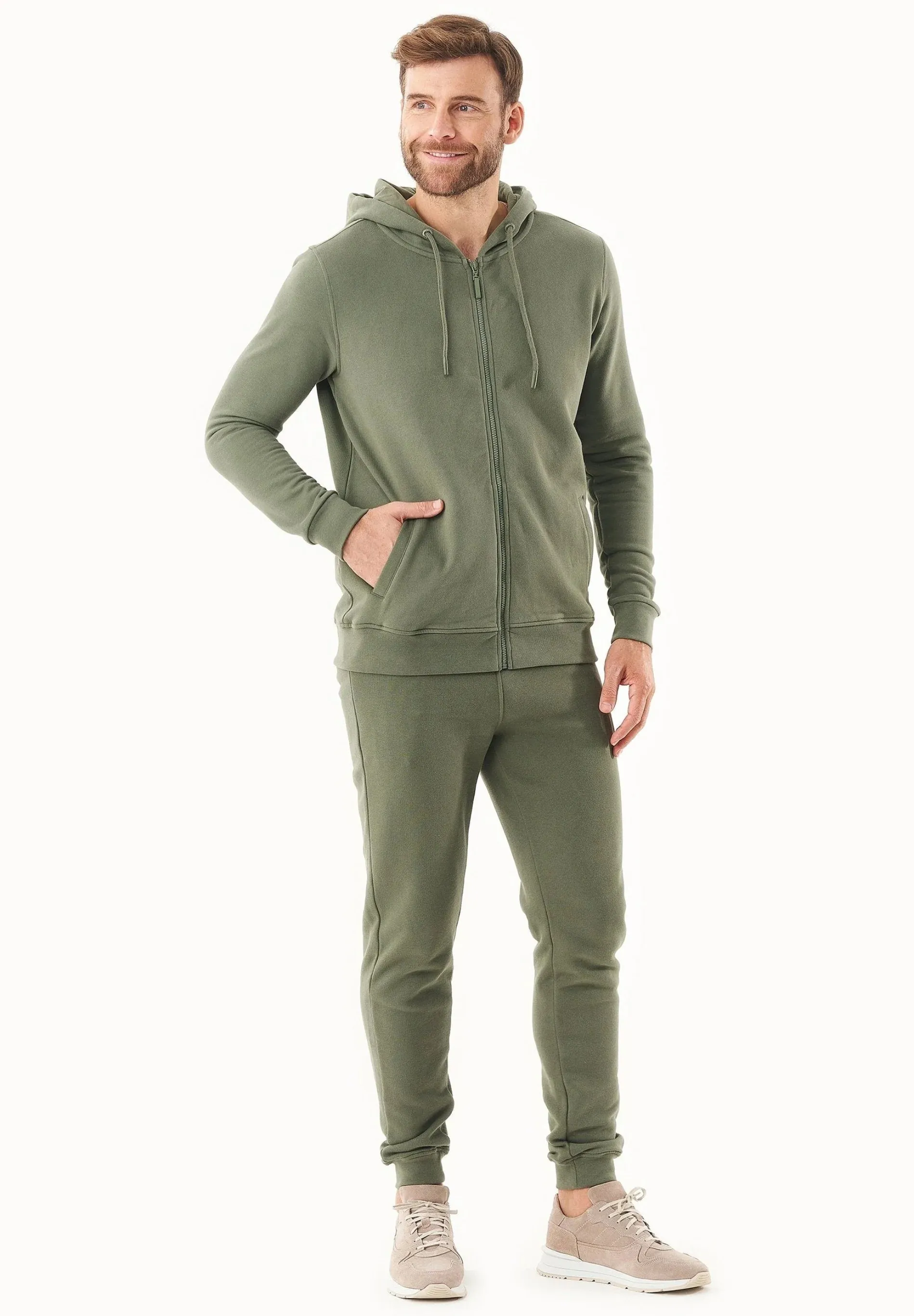 Men's Soft Touch Hoodie Mid Olive Green sold by Ivalo.com product image thumbnail 2