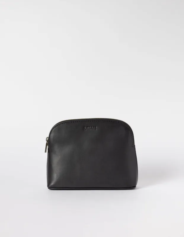Cosmetic Bag Black Classic Leather made by Ivalo.com