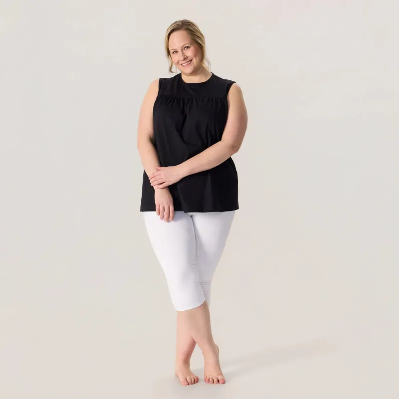 Lempi Bamboo Capri Leggings White made by Ivalo.com