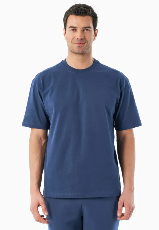 Tussem Unisex Basic T-Shirt Navy Blue made by Ivalo.com