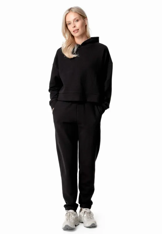 Pariss Waffle Joggers Black made by Ivalo.com