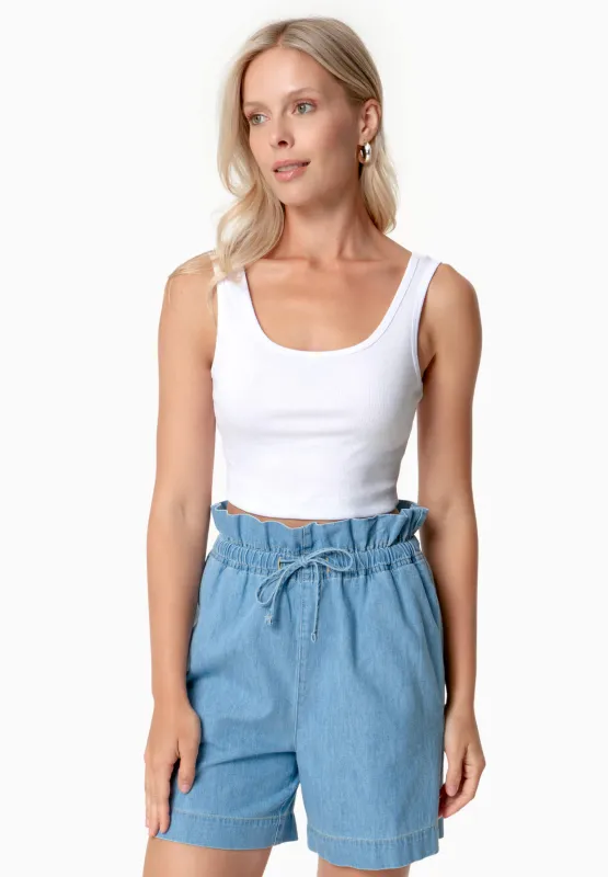 Iriss Cropped Top White made by Ivalo.com