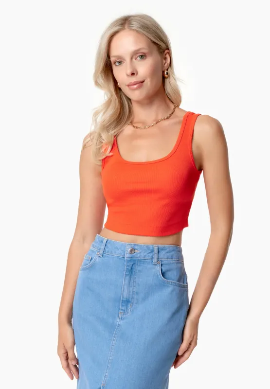 Iriss Cropped Top Red Hot made by Ivalo.com