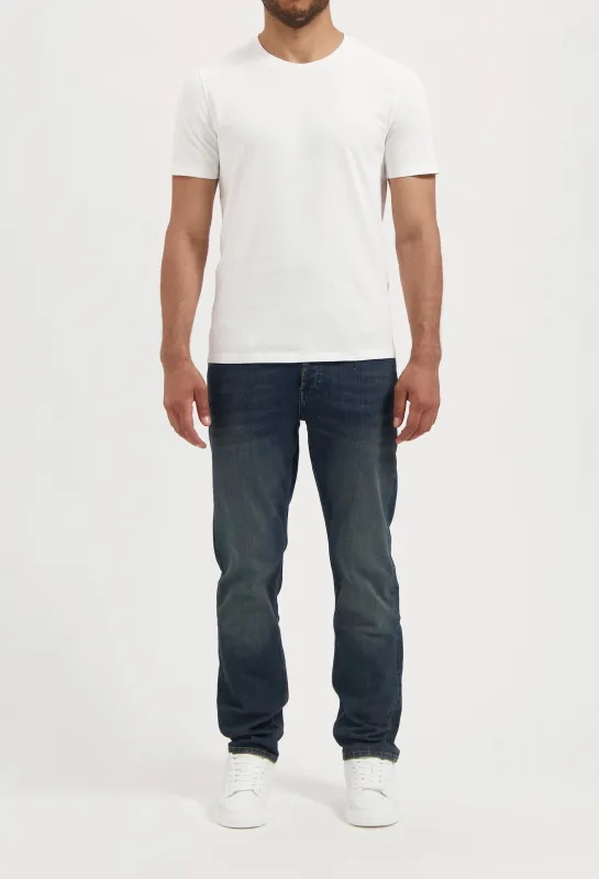 Hank Mid Tapered Selvedge Jeans Earth Blue made by Ivalo.com
